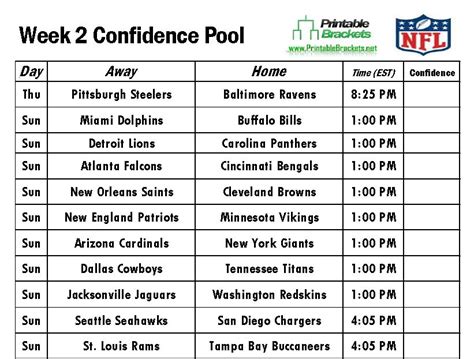 week 2 nfl standings|nfl week 2 scores printable.